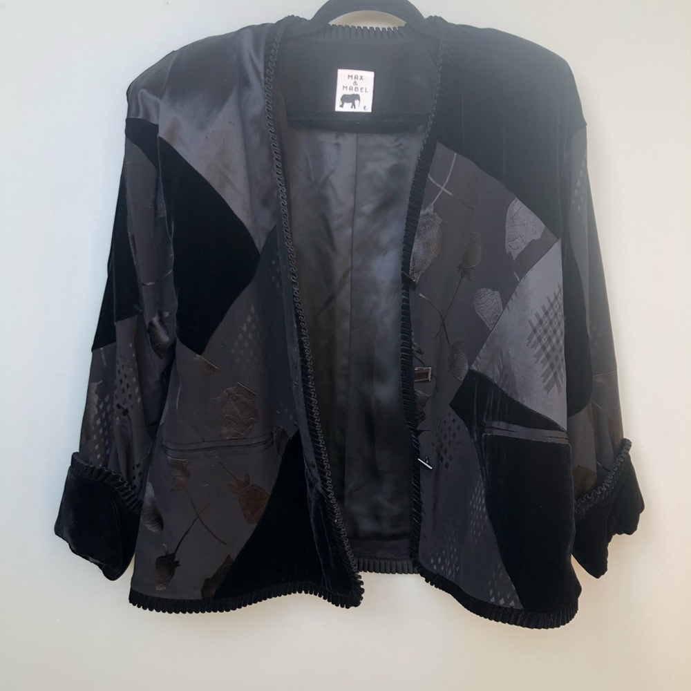 Max & Mabel Vintage Size 1 Jacket Silk Blend